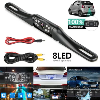 

170 Degree 8 LEDs Car Rear View Reverse Backups Parking Camera HD Night Vision Waterproof
