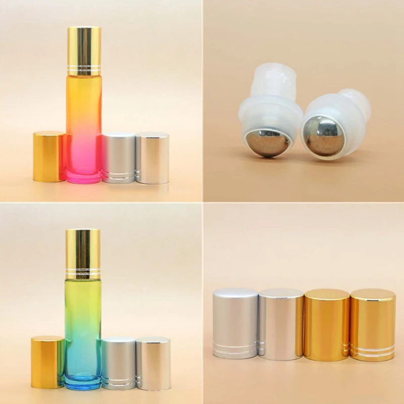 Gradient Ball Bottle 5Pcs 10Ml?Gradient Color Thick Glass Roll On Essential Oil Empty Parfum Bottles Roller Ball Travel Use Nece Gradient Ball Bottle 5Pcs 10Ml?Gradient Color Thick Glass Roll On Essential Oil Empty Parfum Bottles Roller Ball Travel Use Nece