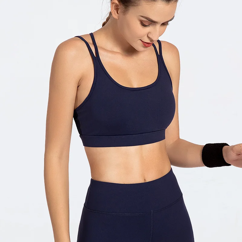 Women Fitness Yoga Sports Bra Womens Gym Workout Running Tank Top Athletic Vest Underwear Shockproof Push Up Sport Bra