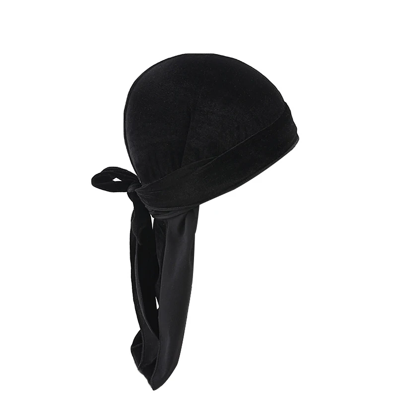 Новый материал мужской бархатный головной убор Durags Бандана тюрбан ДУ тряпичный