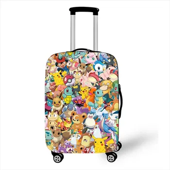 

18''-32'' Pokemon Elastic Luggage Protective Cover Trolley Suitcase Dust Bag Case Cartoon Travel Accessories