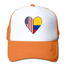 Мужская/Женская Бейсболка с принтом в виде сердца и флага США, регулируемая бейсболка