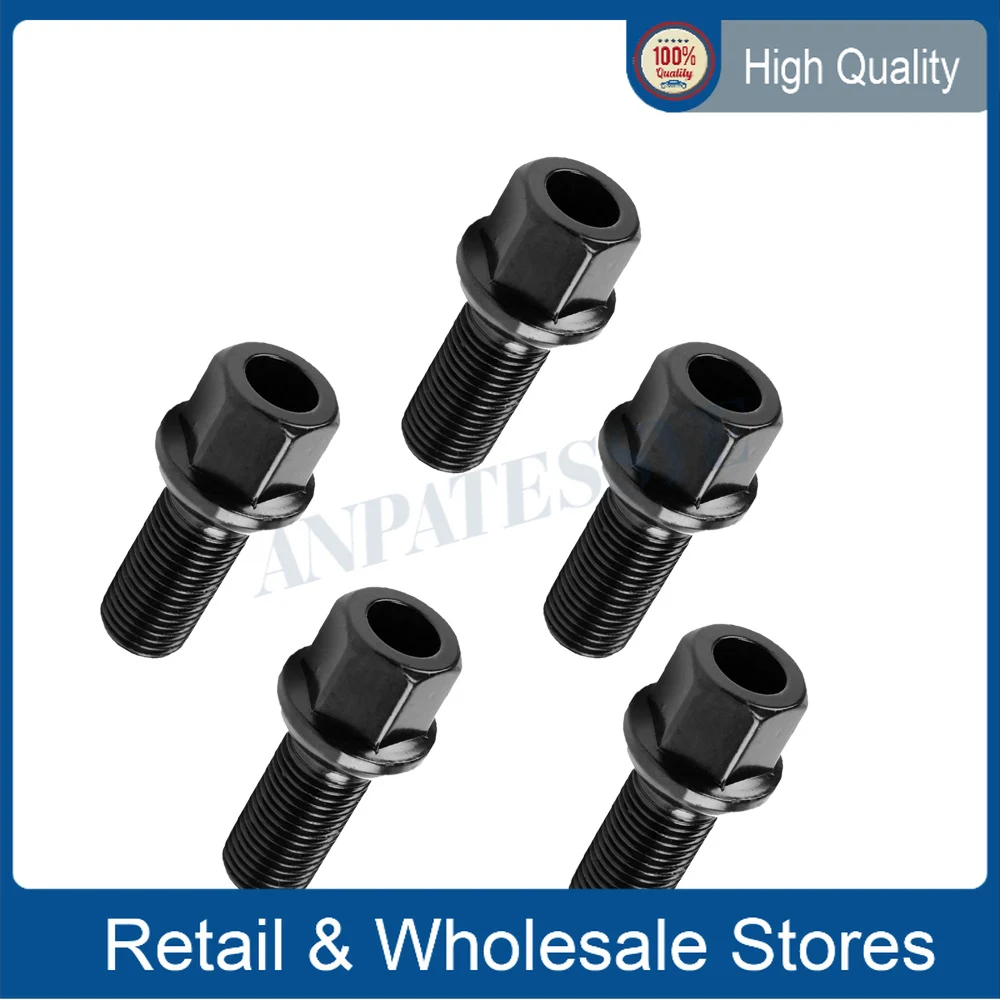 Boulons de roue, 5 pièces, accessoires de voiture, M14 * 1.5 27MM, pour VW Golf Polo Jetta