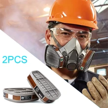 2 шт краска ing спрей противогаз фитинг 6001 картридж фильтр для 6200 7502 6800 FF402 спрей краска фильтр коробка Антивирусная кислота газ