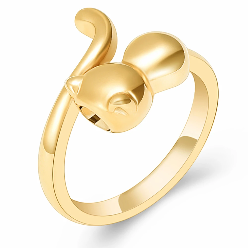 Cremation Jewelry Ring for Ashes Adjustable Cute Cat Urn Rings Holder for Pet Ashes Cremation Urn Keepsake Memorial Ring 4