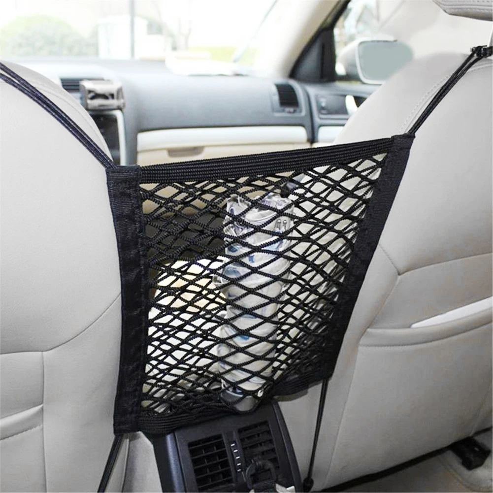 Universal Elastic Car Truck Seat Mesh Storage Net Bag Organizer Holder Pockets lightweight mesh construction Designed with hooks