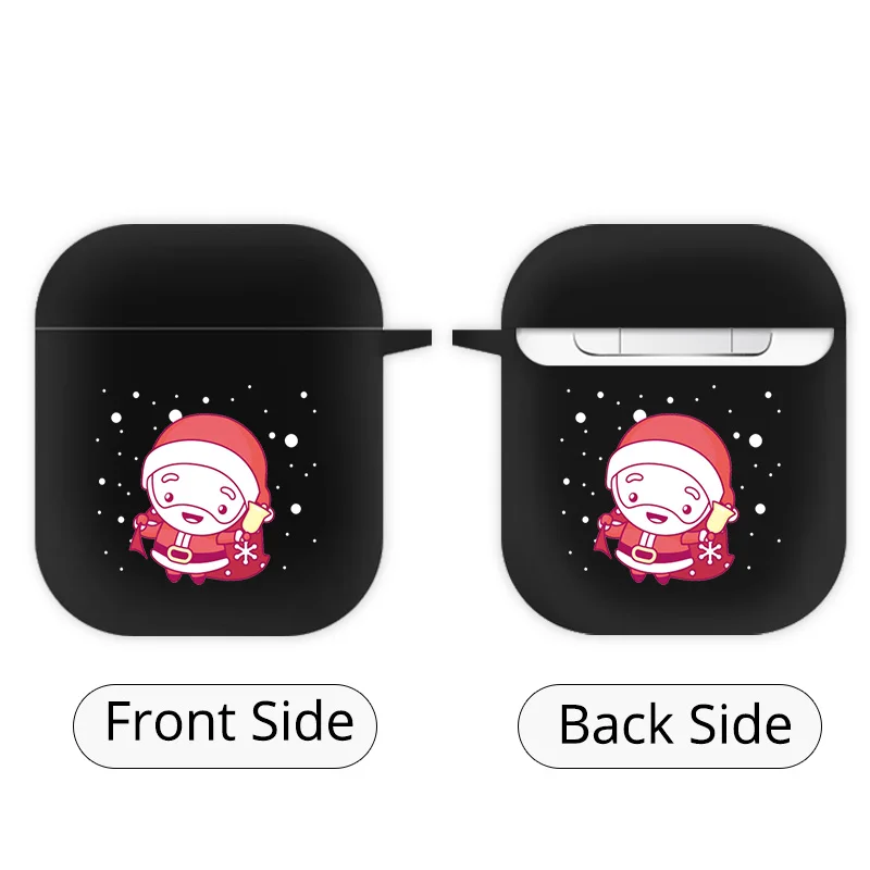 EJTBLA015 Сумки для Air Pods Рождественская тема мультяшный чехол для Apple Airpods беспроводной Bluetooth наушники защитный чехол для Air pods 1 2 - Цвет: EJTBLA015