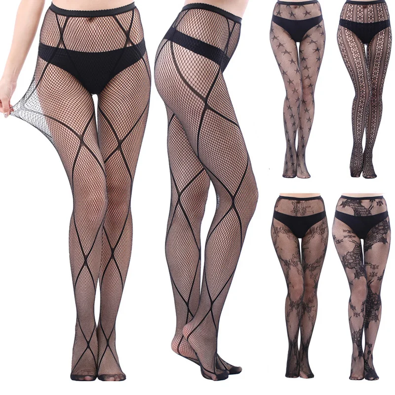 Женский пояс для чулок сетчатые кружевные эластичные прозрачные черные ажурные