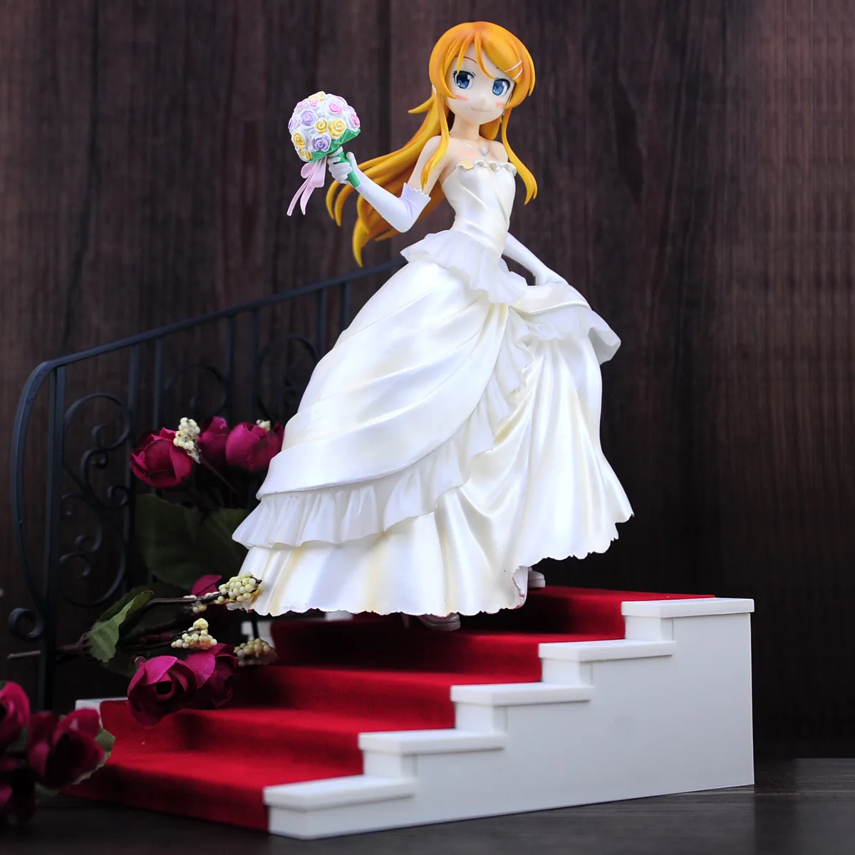 Японское аниме My Little Sister TRUE END Kousaka kiriino свадебное платье фигурка ПВХ 22 см модель Рождественский подарок для Мальчики кукла