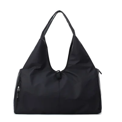 Fashion Dry Wet Separated Waterproof Outdoor Travel Handbag For Women Training Adjustable Strap Fitness Nylon Yoga Gym Bag New - Цвет: black C