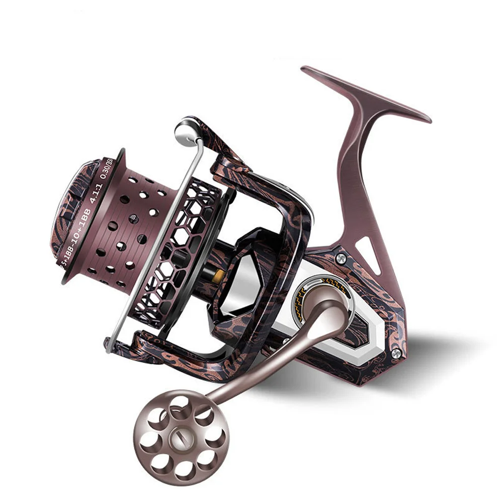 

Anti-Seawater Full Metal Sea Fishing Reel Long Shot 4.1:1 High Strength Spinning Wheel Boat Rock HA8000-12000 15kg Drag Power
