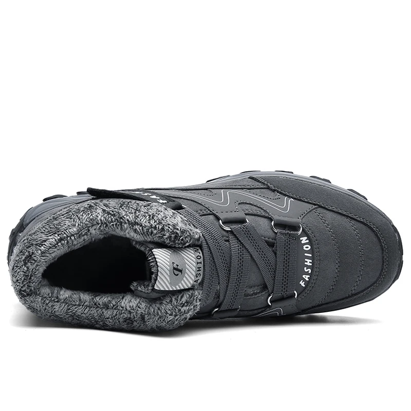 ALCUBIEREE/зимние мужские теплые зимние ботинки; мужские короткие плюшевые ботинки в стиле «ледовитая кожа»; уличные Нескользящие рабочие ботинки; мужская легкая обувь