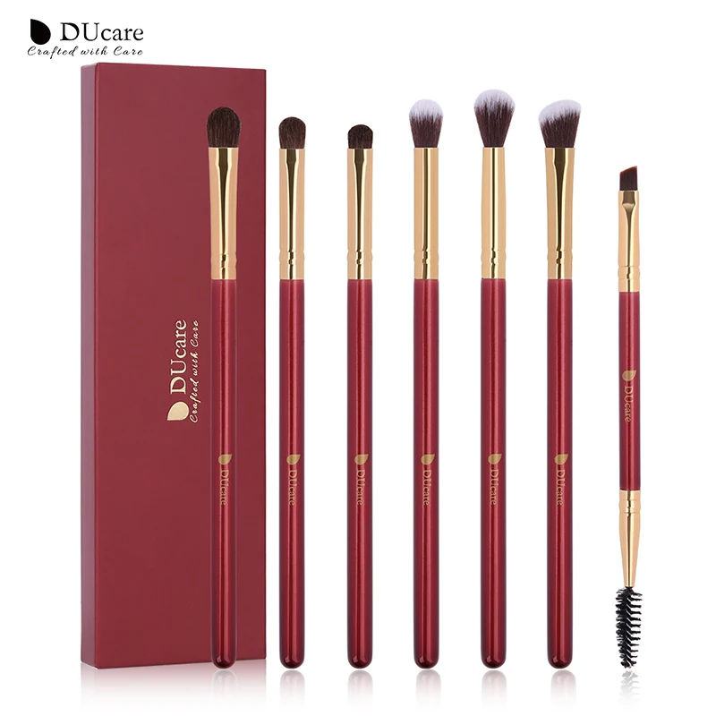 

DUcare Makeup Brushes 6/7PCS Eye Makeup Brush Set Eyeshadow Blending Eyebrow Brush Natural Hair Cosmetic Tools Kit Essential