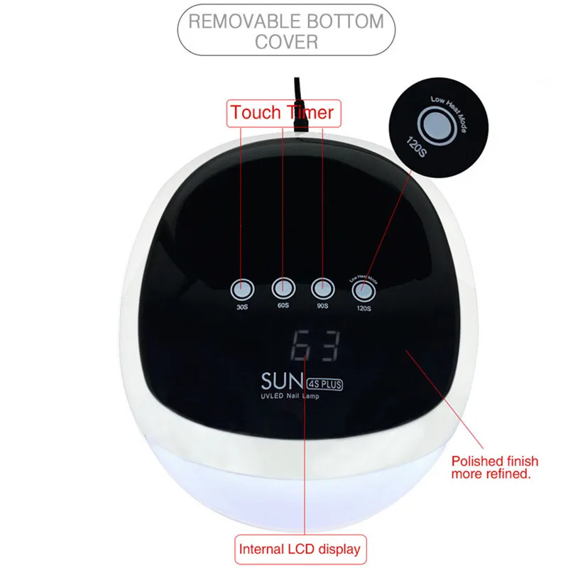 Сушилка для ногтей светодиодный светильник UV sun4s plus 52W лампа для маникюра лампа для сушки гелевых ногтей лампа для сушки гель-лака