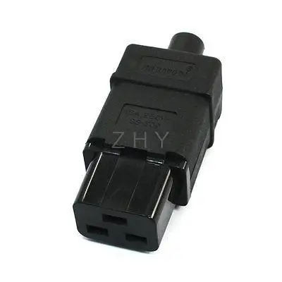 

DIY C19 Outlet Socket Rewirable Power Cable Cord Adapter AC 250V 16A