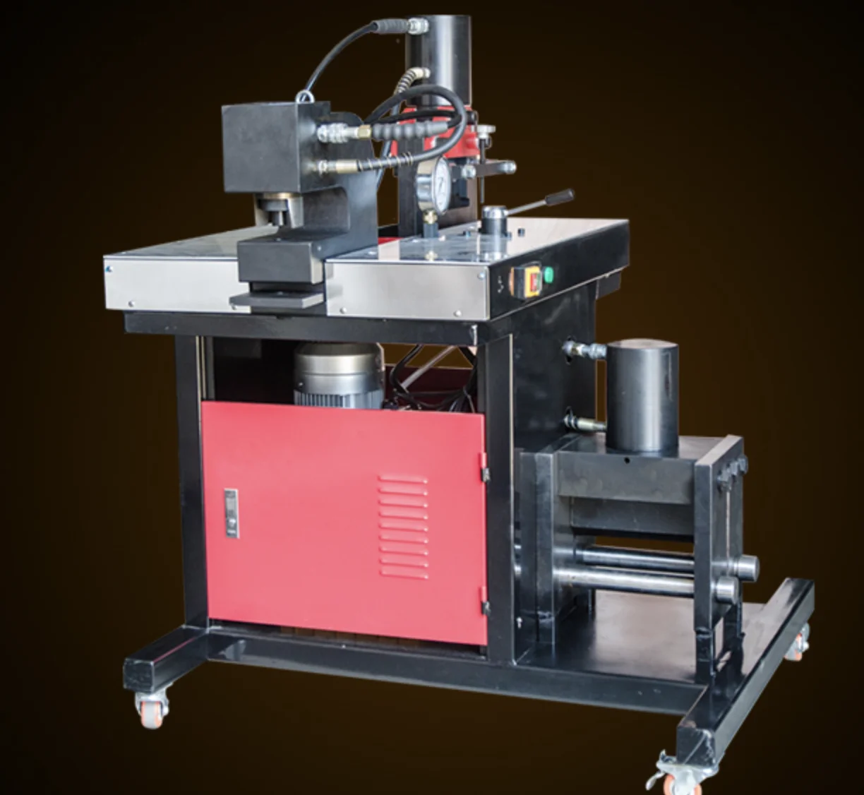 Многофункциональная перерабатывающая шины машина 220v 50hz железная медная пластина три в одном режущий штамповочный и гибочный инструмент