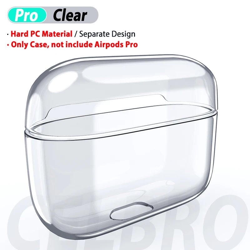 Hard Plastic Clear Мягкий силиконовый чехол для Airpods Pro, чехол наушники, новинка, защитный чехол, чехлы для Airpods Pro, силиконовый чехол - Цвет: Hard Plastic Clear