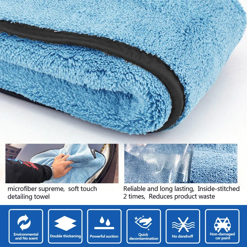 

Super Absorbent Car Wash Coral Velvet Soft Cleaning Towel Drying Cloth 45*38cm