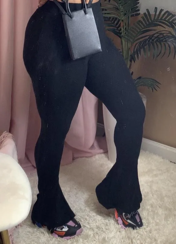 RD Casual Women Flare Pants Full Length Flared Pants High Elasticity Bell Bottom Trousers Long Boot Cut Pants Girls Outdoor Wear