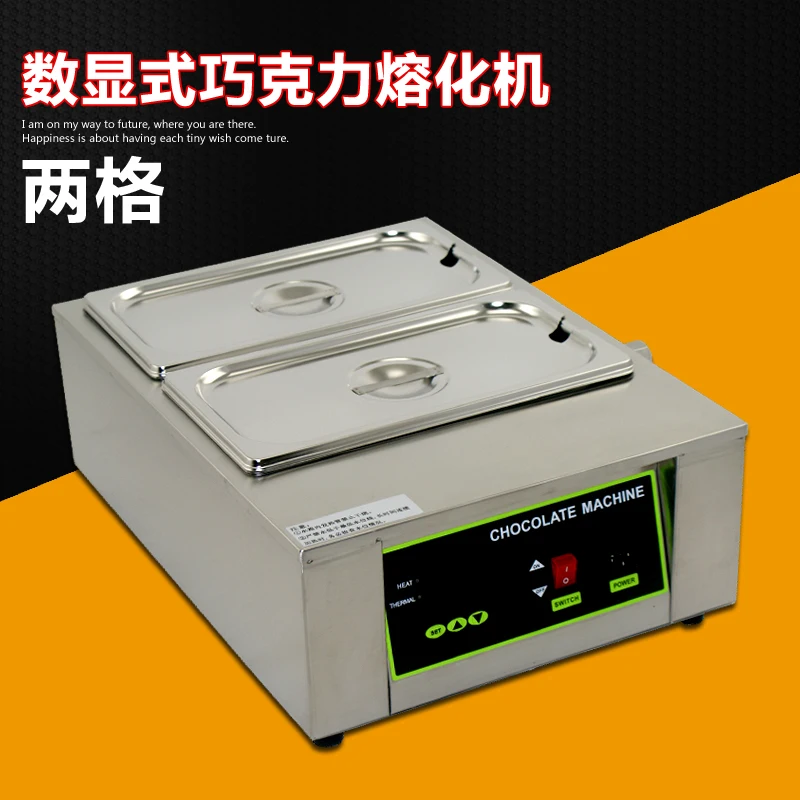 

110V/ 230V Electric Chocolate Melting Machine 2 pot water insulation heating Chocolate Melting Pot warmer melter Top Quality