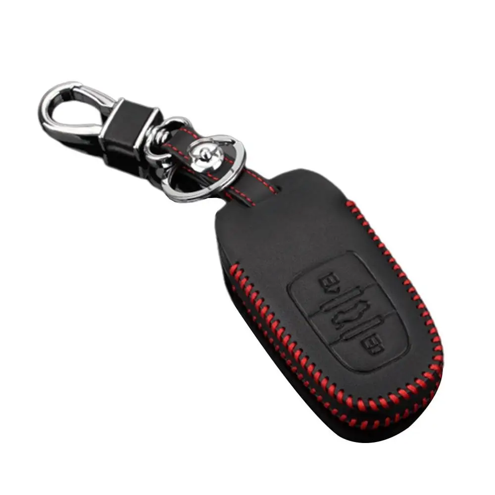 

Luxury Fashion Car Leather Key Case Key Protector First Layer Cowhide Key Protection Bag Car Supplies