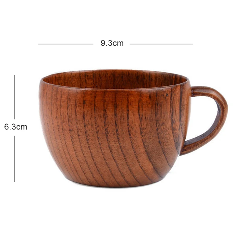 200ml Wood Tea Cup Coffee Mug Japanese Style Wooden Mugs Portable Teacup  Kids Milk Water Drinking Cups With Handgrip Drinkware - Mugs - AliExpress