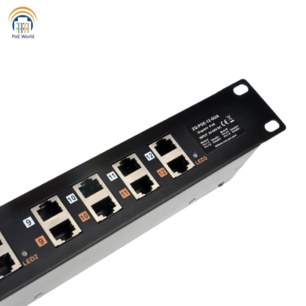 Гигабитное POE 12 портовое мощное Ethernet инжектор для Mikrotik Ubiquiti с 48 в 120 Вт питания|poe