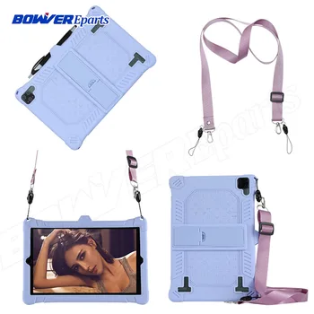 

3 holes 10.1 Inch Soft Silicone Stand Case Cover With Strap Pen For 10.1 10inch Tablet PC Shockproof Back Cover Protective Shell