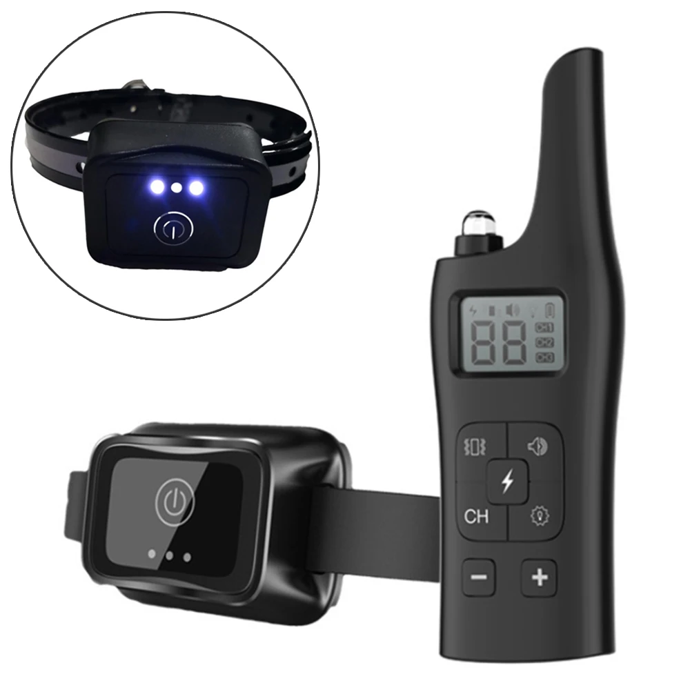 

Electric Dog Training Collar Pet Remote Control Waterproof Rechargeable with LCD Display for All Size Bark-stop Collars 800m