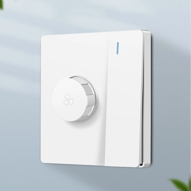 Variable Fan Speed Control with Switch Suit for Most Brand Ceiling Fans Electric Fans Speed Adjuster Replacement, White