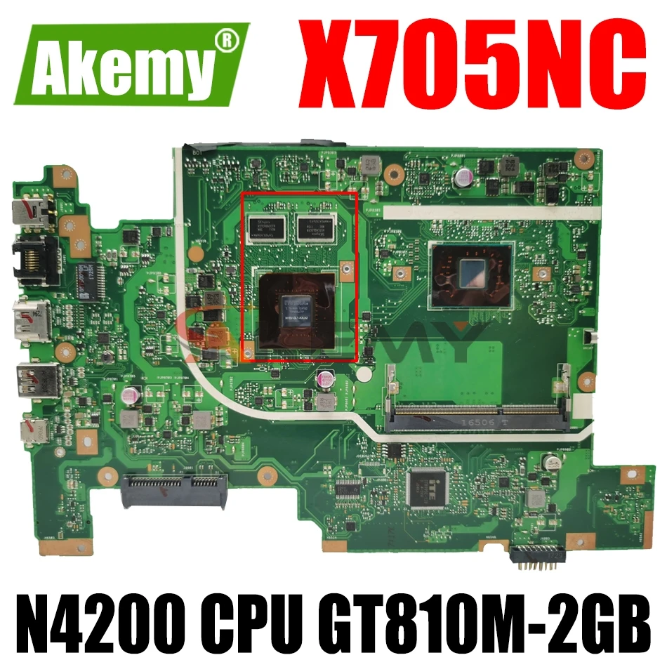 Материнская плата AKEMY X705NC для ноутбука ASUS VivoBook X705N оригинальная материнская Pentium