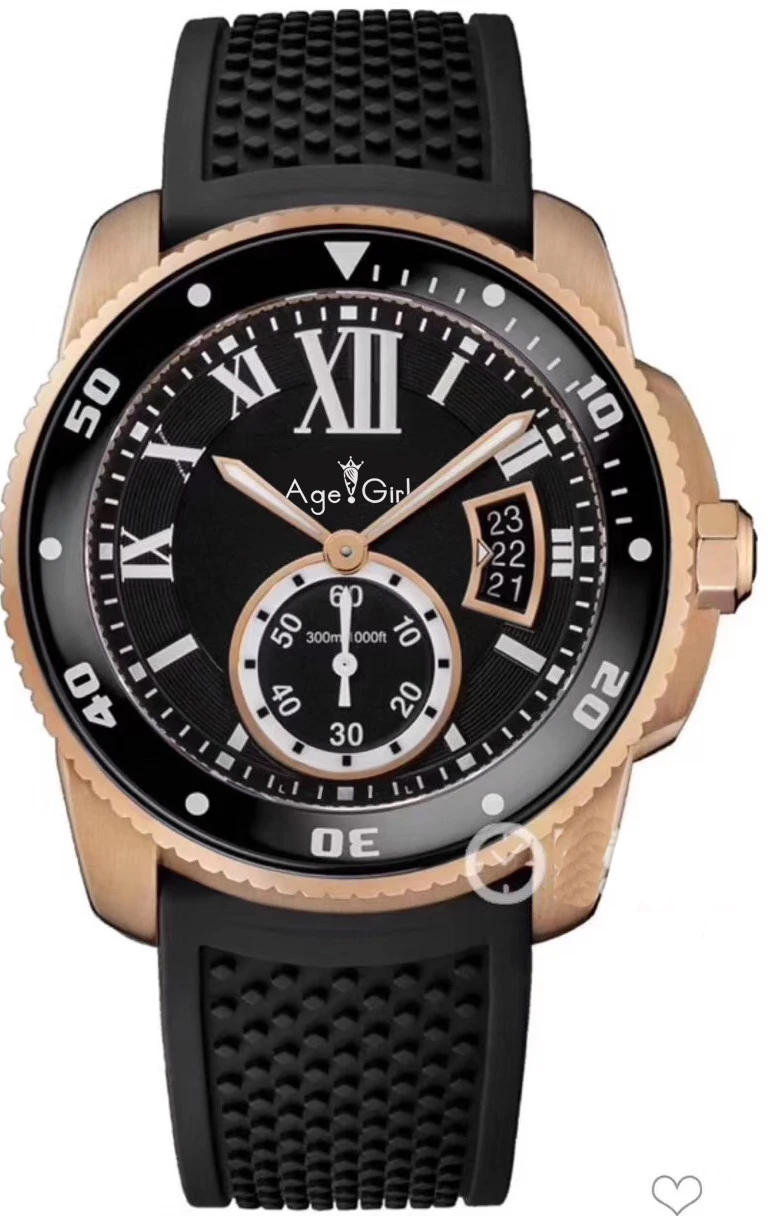 

Luxury Brand New Men Automatic Mechanical AISI 316 Stainless Steel Ceramic Rubber Black Blue Rose Gold Sapphire Canvas Watch