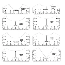 T shirt avec règles, Guide des tailles, outils de mesure, 1 Set/8 pièces