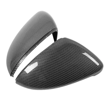 

2pcs Rearview Wing Mirror Cover Cap Carbon Fiber Style for GOLF 7 2014 2015 2016 2017 2018 Side Mirror Housing