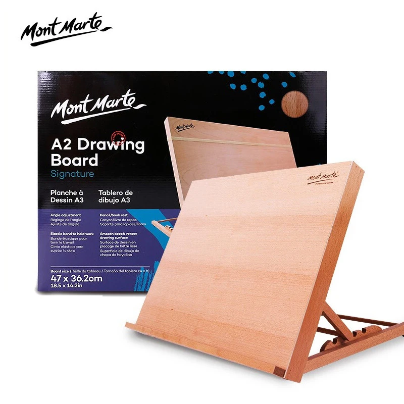 Wooden Drawing Easel Desk Table Board Portable Solid Adjustable Angle Painting Sketchpad Beech Wood for Kids Adults | Игрушки и хобби