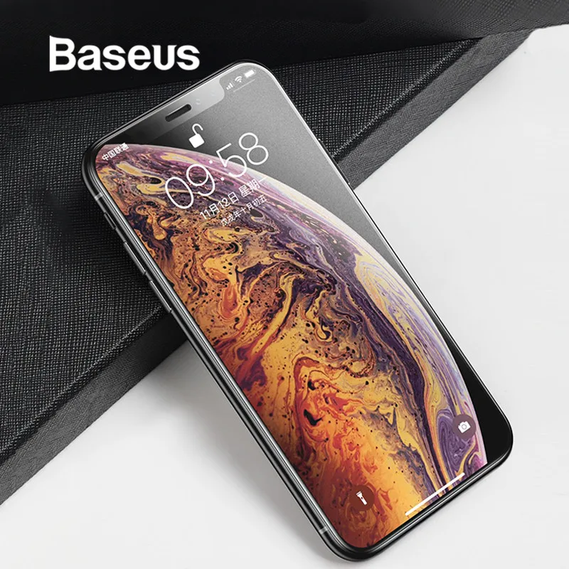 Baseus 0,3 мм закаленное стекло для iPhone Xs Max XR полное покрытие защитное стекло для iPhone Xs Max Защита экрана для iPhone Xsmax