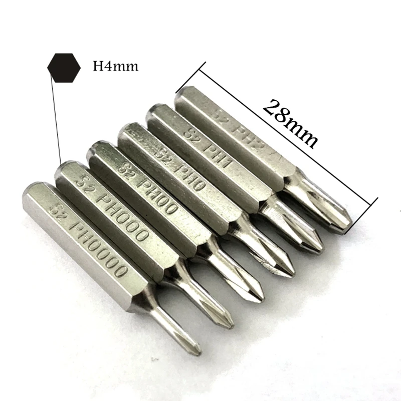 6pcs  ʸ PH0000 ũ ̹ Ʈ Ʈ H4  28mm 4mm 3/25 ġ ͸  ڵ  Ű iphone PH1/2 
