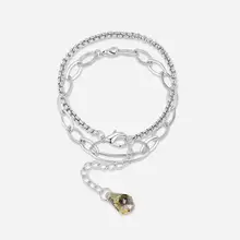 Модный браслет простой сплошной цвет с медной цепочкой Стразы браслет кулон ожерелье подарок этническое богемское Короткое ожерелье#4O11