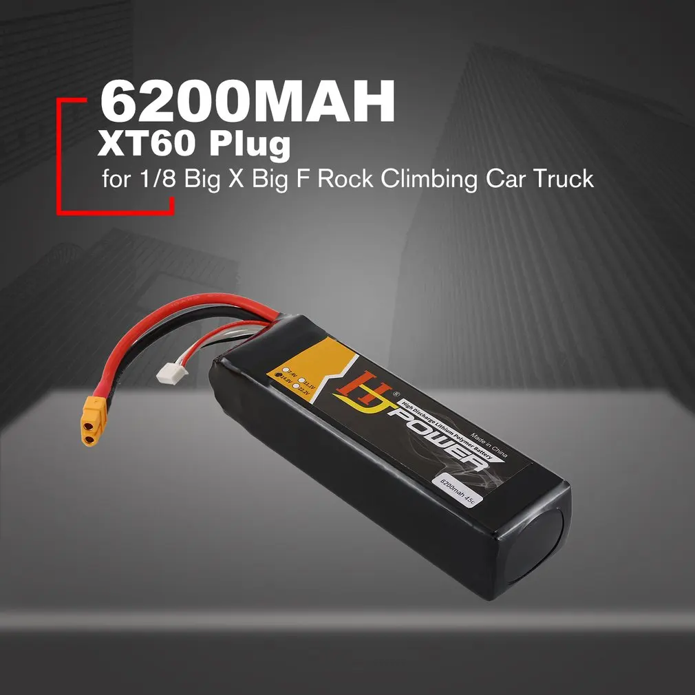 6200MAH 14,8 V 45C 4S XT60 разъем RC автомобиль Lipo-аккумулятор перезаряжаемый аккумулятор для 1/8 большой X Большой F скалолазание автомобиль грузовик
