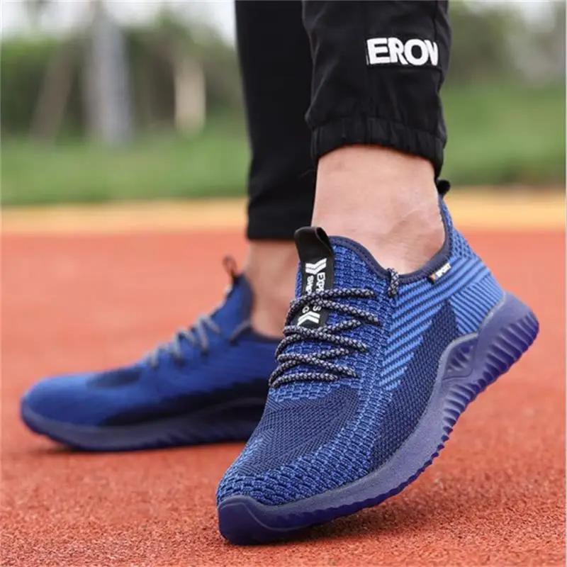 

Breathable Men's Safety Shoes Boots with Steel Toe Cap Casual Men's Boots Work Indestructible Shoes Puncture-Proof Work Sneakers