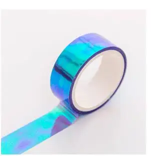 wash tape papel adesivo winterdecoracion japonesa celo de colores Autumn Laser Rainbow pink japan decoration przybory szkolne - Цвет: Зеленый