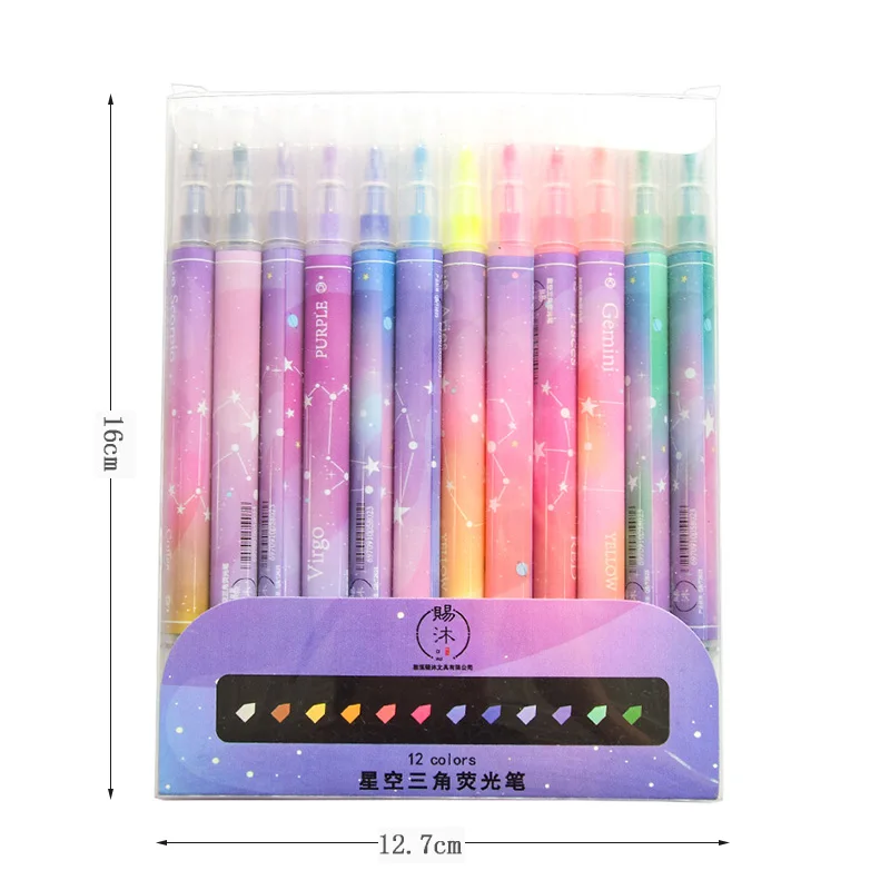 12pcs/set Double Tipped Constellation Markers - 6 - Kawaii Mix