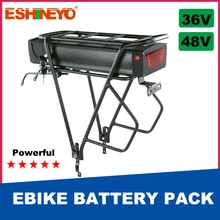Hinten Rack Elektrische eBike Batterie Pack Li-Ion 48V 20Ah 36V 25Ah Mit Doppel Gepäck Träger Für 1000W 750W 500W Fahrrad Motor kit