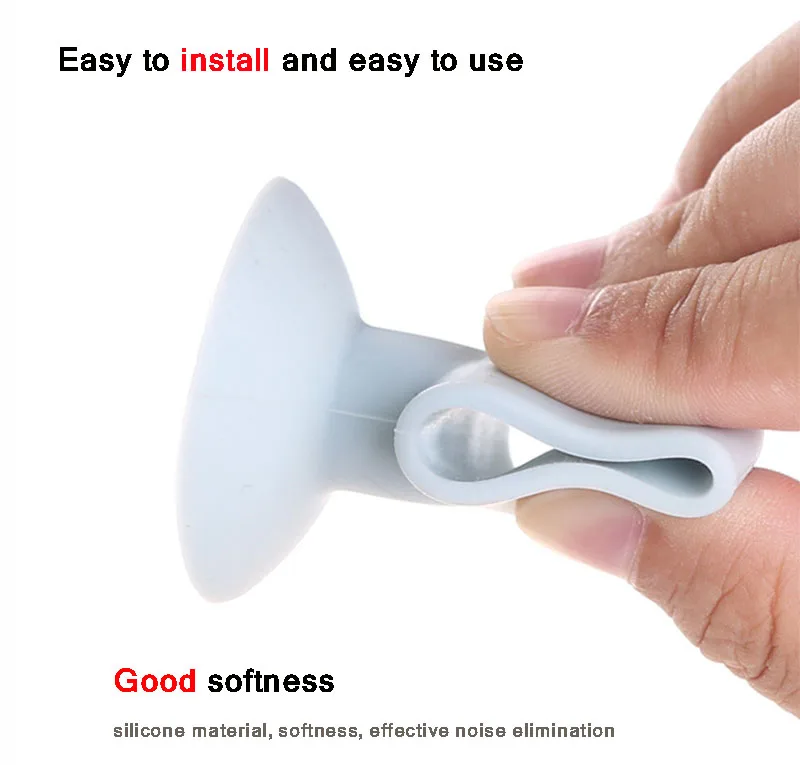 rubber home doorknob back wall protector Sucker type door rear wall protection pad mute doorknob Safety Cover Anti-collision