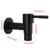 Stainless Steel Faucet Black Wall Mounted Washing Machine Tap Bath Toilet Mop Pool Water Taps for Garden Bathroom 6