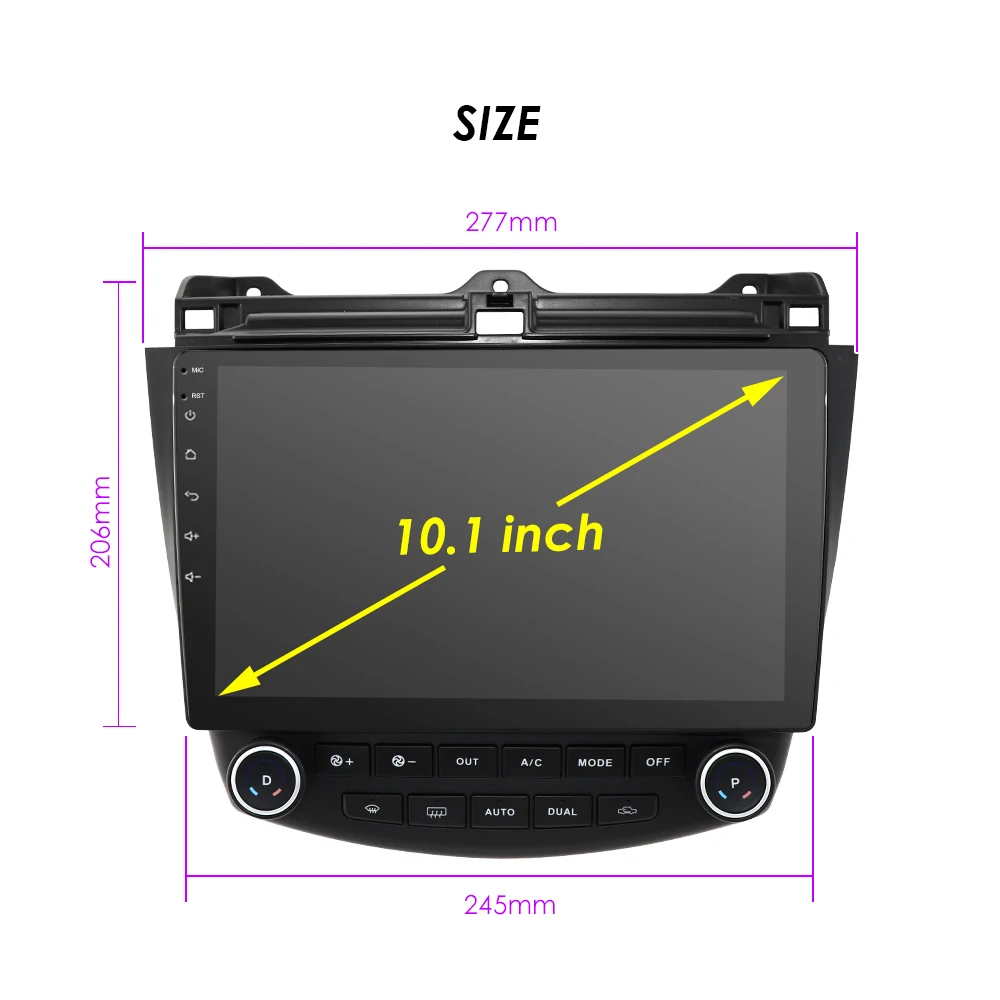 Cheap 10.1 Inch Capacitive Touch Screen Android 9.0 Car NODVD Radio Player GPS Navigation For Honda Accord 7 2003 2004 2005 2006 2007 3