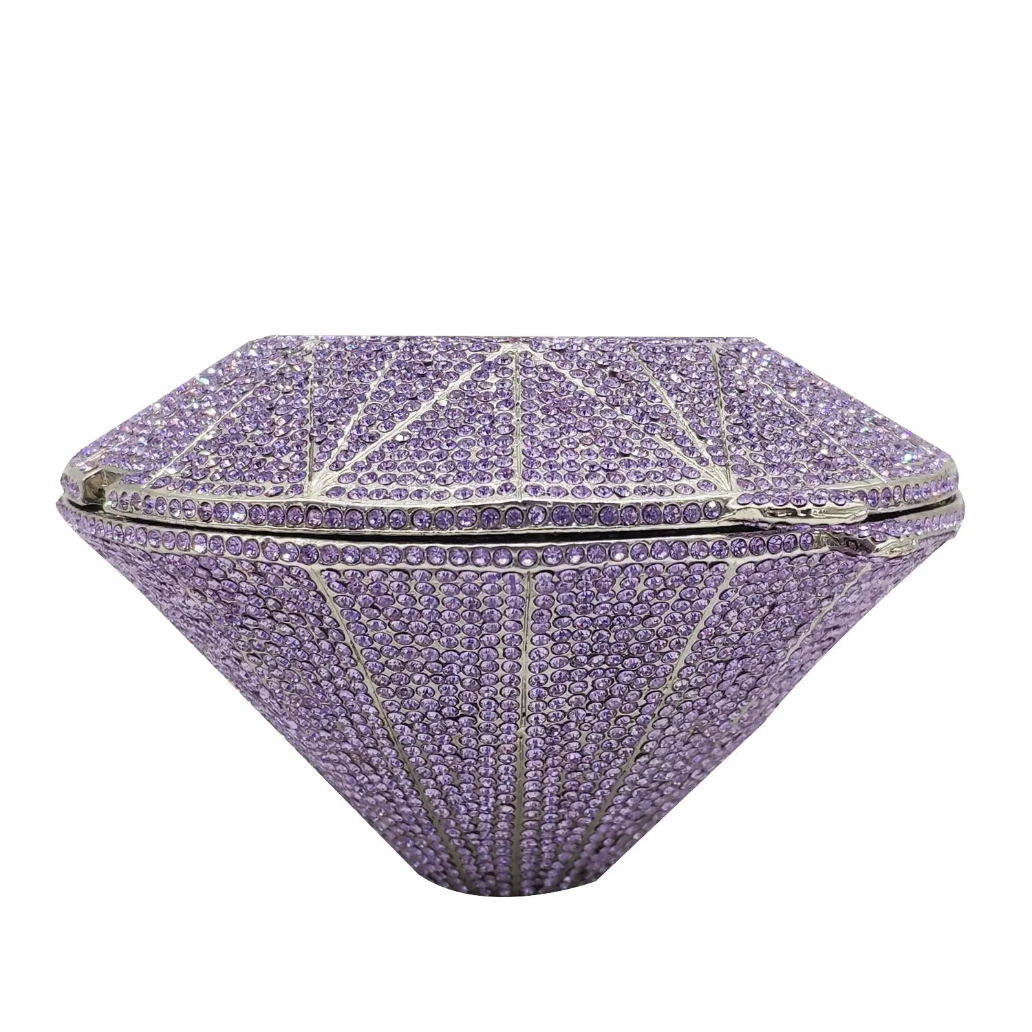 Boutique De FGG Diamant Form Frauen Kristall Abend Taschen Mini Schminktäschchen Kupplung Hochzeit Geldbörsen Cocktail Braut Handtaschen – Detail 7