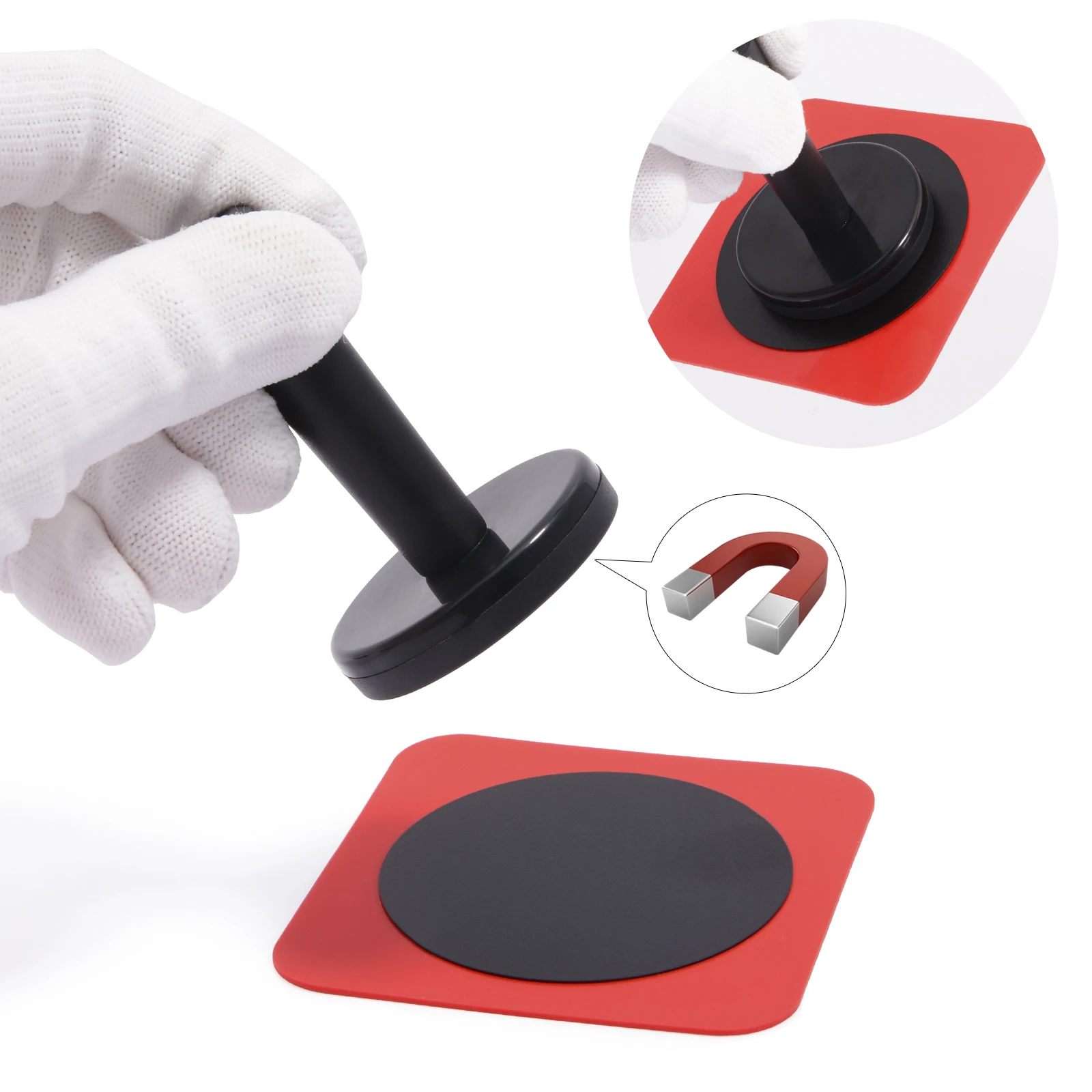 EHDIS Car Film Wallpaper Sticker Fixing Tools Window Glass Magnetic Holder Adsorption Pad Kits Silicone Metal Patch Styling Set