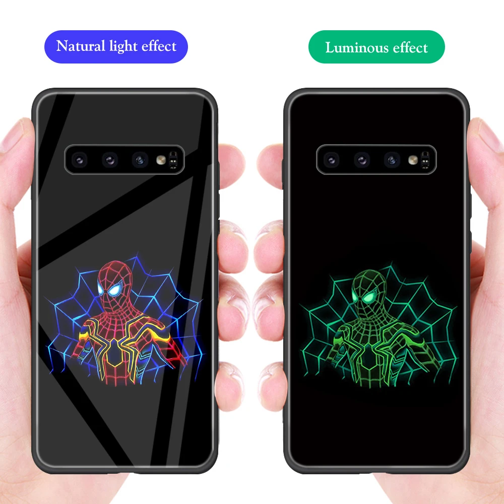 Стекло чехол с принтом Marvel для samsung Galaxy A50 A40 70 S10 S10e S9 S8 S7 Примечание 10 9 8 A30 A6 A7 A8 A9 J4 J6 J7 плюс чехол
