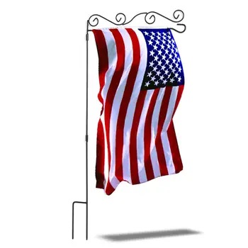 

Banners Accessories For Garden Flag Stand Flagpole Black Wrought Iron Small Flag Stand Yard Garden Flag Pole Flag Holder Display